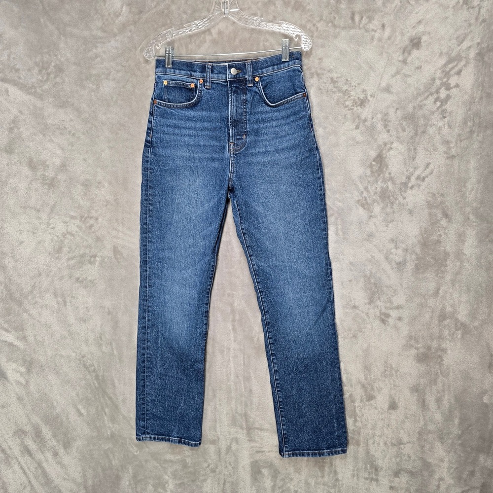 Madewell Straight Leg Jeans in Medium Blue